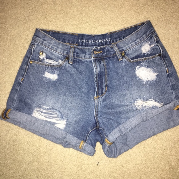 Articles Of Society Pants - Boyfriend Denim Shorts (Articles of Society)